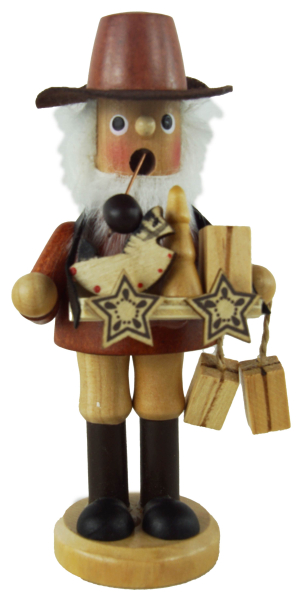 Preview: Traditionelles Räuchermännchen mit Bauchladen – Ein Stück Weihnachtszauber für Ihr Zuhause
